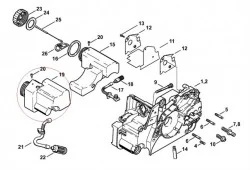 Rezervor benzina drujba compatibil Stihl MS 170, MS 180, 017, 018 - Img 2