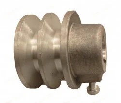 Fulie dubla motor generator, motopompa, motocultor 5-7 CP (ax 20 mm, diametru 55mm) - Img 2