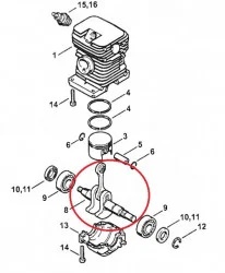 Ambielaj drujba compatibil Stihl MS 180, 018, MS 191T - Img 1