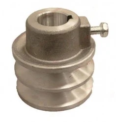 Fulie dubla motor generator, motopompa, motocultor 5-7 CP (ax 20 mm, diametru 55mm) - Img 4