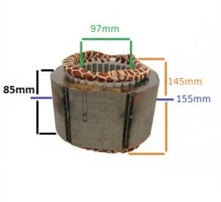Stator generator 2 - 5 kw (Gx 160, 168F etc) Cupru (Trifazic) - Img 2
