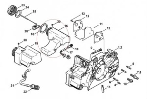 Rezervor ulei drujba compatibil Stihl MS 170, MS 180, 017, 018 - Img 2