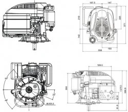 Motor generator / motopompa / motocultor Loncin 5 CP ax vertical (22.2mm x 65mm) - Img 2