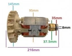 Stator si Rotor generator 2 - 5 kw (Gx 160, 168F etc) Cupru (Monofazic) - Img 3