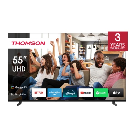 Телевизор Thomson 55", Direct LED, Google TV, Side Feet