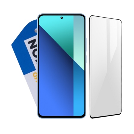 Удароустойчив стъклен full протектор за Xiaomi Redmi Note 13