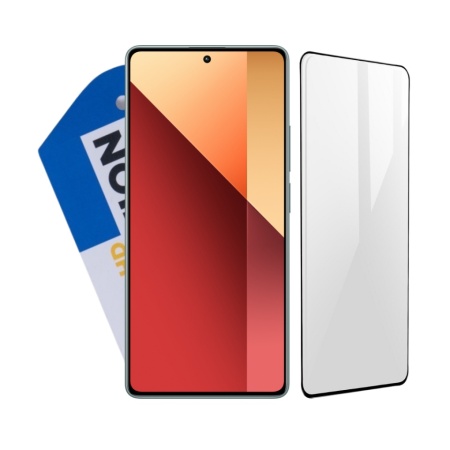 Удароустойчив стъклен full протектор за Xiaomi Redmi Note 13 Pro