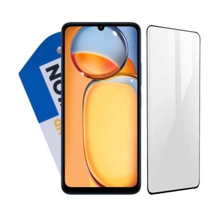 Удароустойчив стъклен full протектор за Xiaomi Redmi 13C