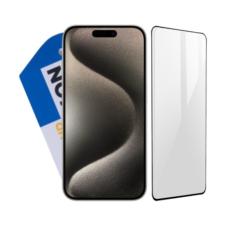Удароустойчив стъклен full протектор за Apple iPhone 15 Pro Max