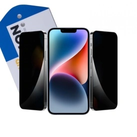 Удароустойчив Privacy стъклен full протектор за Apple iPhone 14
