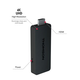 Мултимедиен плеър Thomson Streaming Stick 140, 4K UHD