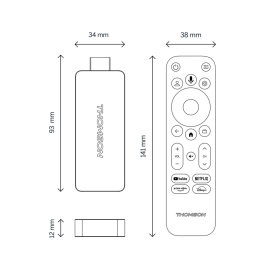 Мултимедиен плеър Thomson Streaming Stick 140, 4K UHD