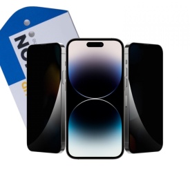 Удароустойчив Privacy стъклен full протектор за Apple iPhone 14 Pro Max