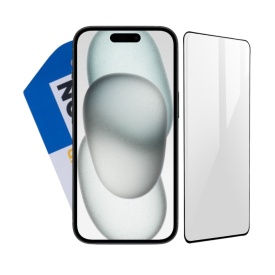 Удароустойчив Стъклен full протектор за дисплей на Apple iPhone 15
