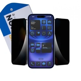 Удароустойчив Privacy стъклен full протектор за Apple iPhone 16 Plus