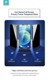 Удароустойчив Privacy стъклен full протектор за Apple iPhone 13 mini
