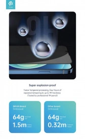Удароустойчив Privacy стъклен full протектор за Apple iPhone 13 Pro Max