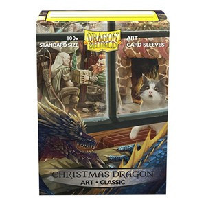 Dragon Shield 100 Standard Size Art Card Sleeves - Christmas Dragon 2021