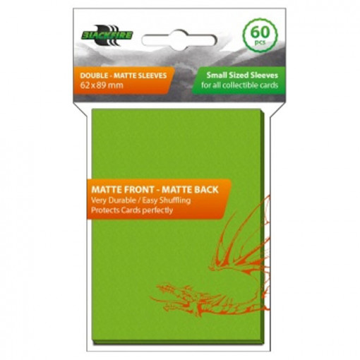 Blackfire 60 Small Sized Sleeves - Matte Front Matte Back Light Green