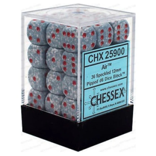 Chessex 36 12mm D6 Dice Block - Air Speckled
