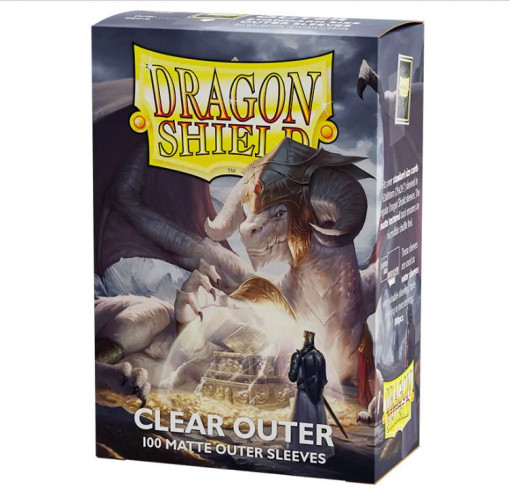 Dragon Shield 100 Matte Outer Sleeves - Clear Outer