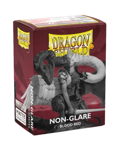 Dragon Shield Matte Non-Glare Sleeves - Blood Red (100 Sleeves)