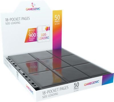 Gamegenic 50 18-Pocket Pages Side-Loading - Black