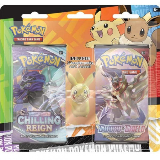 Pokemon Back to School Eraser Blister Set - Pikachu