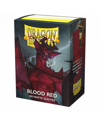 Dragon Shield 100 Standard Size Card Sleeves - Matte Blood Red