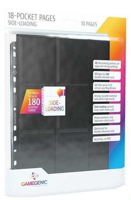 Gamegenic - 18-Pocket Pages Side-Loading - Black (10buc)