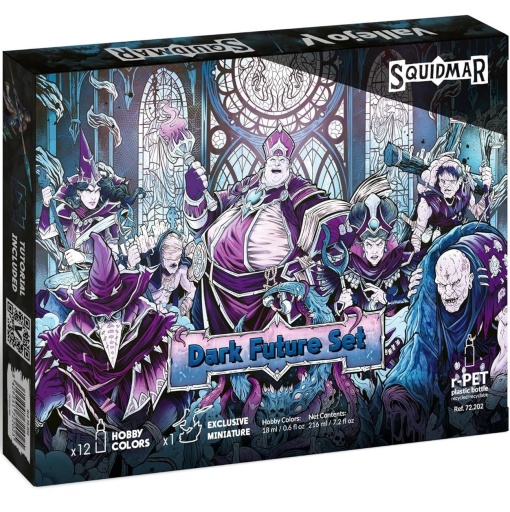 Squidmar Miniatures: Dark Future Set (12 Colors + Figure)