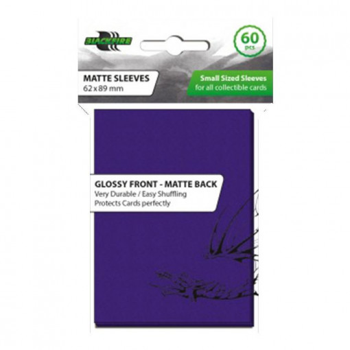 Blackfire 60 Small Sized Sleeves - Glossy Front Matte Back Purple