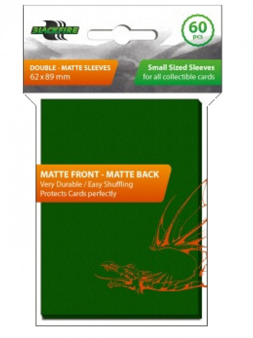 Blackfire 60 Small Sized Sleeves - Matte Front Matte Back Green