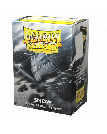 Dragon Shield 100 Standard Size Matte Dual Sleeves - Snow
