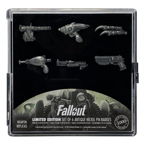 Fallout Limited Edition Set of 6 Antique Nickel Pin Badges