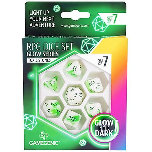 Glow Series: Toxic Stones: RPG Dice Set (7 pcs)