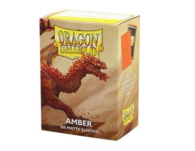 Dragon Shield 100 Standard Size Matte Sleeves - Amber