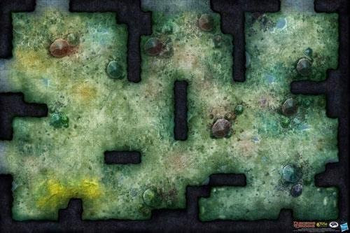 Dungeons & Dragons Game Mat Fungal Cavern Map