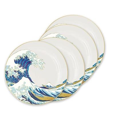 The Great Wave of Kanagawa: Set of 4 Plates