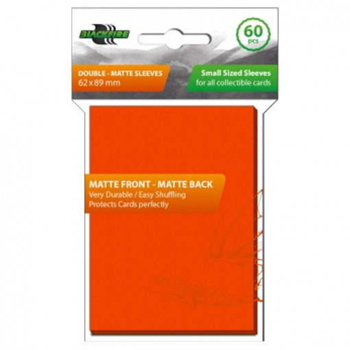 Blackfire 60 Small Sized Sleeves - Matte Front Matte Back Orange