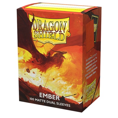 Dragon Shield 100 Standard Size Matte Dual Sleeves - Ember