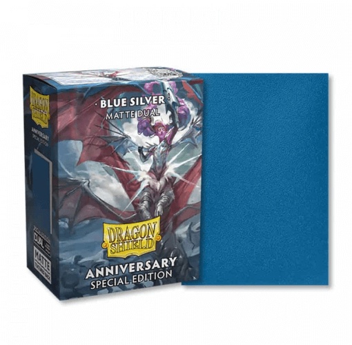 DRAGON SHIELD STANDARD MATTE DUAL SLEEVES - SPECIAL EDITION - BLUE SILVER (100 SLEEVES)