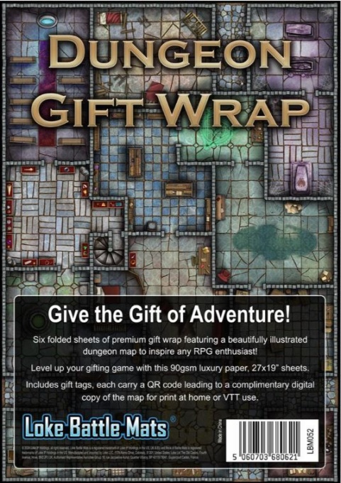 Dungeon Gift Wrap (6-Sheet Pack with Tags)