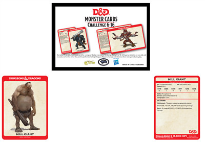 Dungeons & Dragons - Monster Card Deck Levels 6-16 (74 Cards)