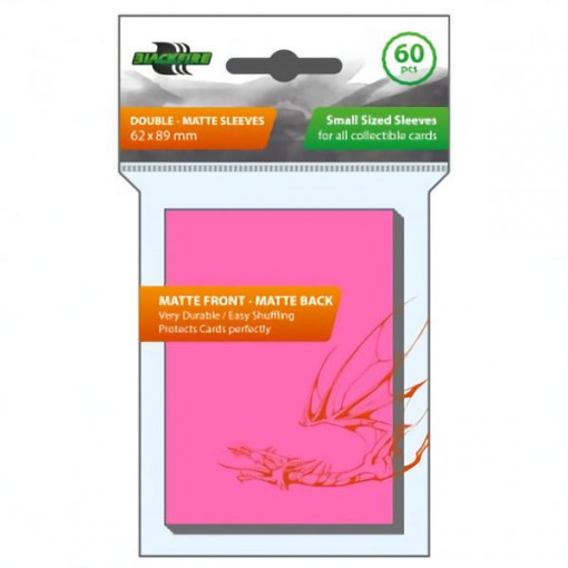 Blackfire 60 Small Sized Sleeves - Matte Front Matte Back Pink