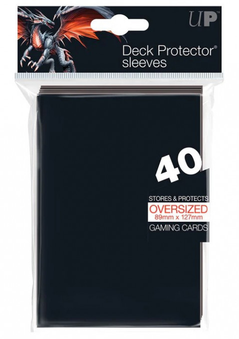 Ultra Pro 40 Oversized Deck Protector Sleeves - Black