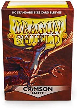 Dragon Shield 100 Standard Size Card Sleeves - Matte Crimson