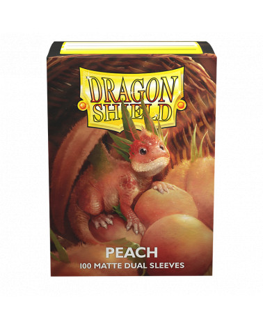 Dragon Shield 100 Standard Size Matte Dual Sleeves - Peach
