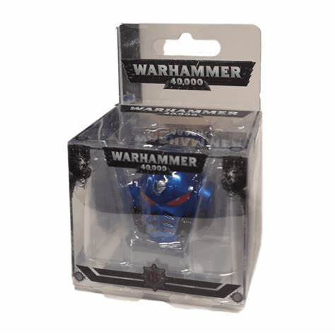 Warhammer 40k Space Marine Primaris Helmet Ultramarine Keychain