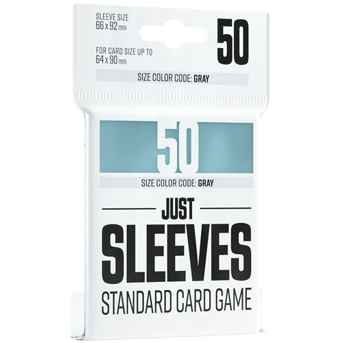 50 Just Sleeves Standard Card Game - Gray